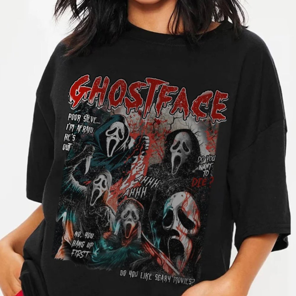 Retro Halloween Ghostface Shirt, Scream Horror Movie shirt, Scary Movie Shirt